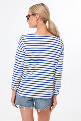 Blue and White Stripe Hayden Tee